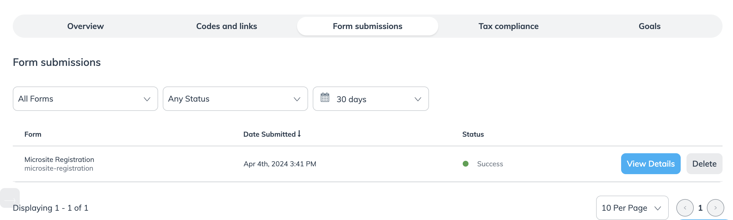 Advocate - Participants - Participant Profile Form Submissions